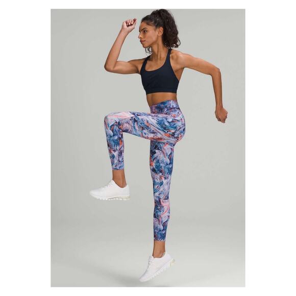 Lululemon Atmospheric Purple Multi base Pace High Rise Running Tight 25” Sz.6 - Picture 2 of 16